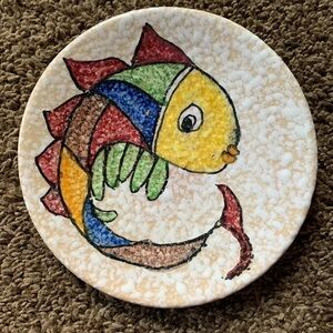 Vintage Pablo Sanguino Hanging Pottery "Fish Plate"